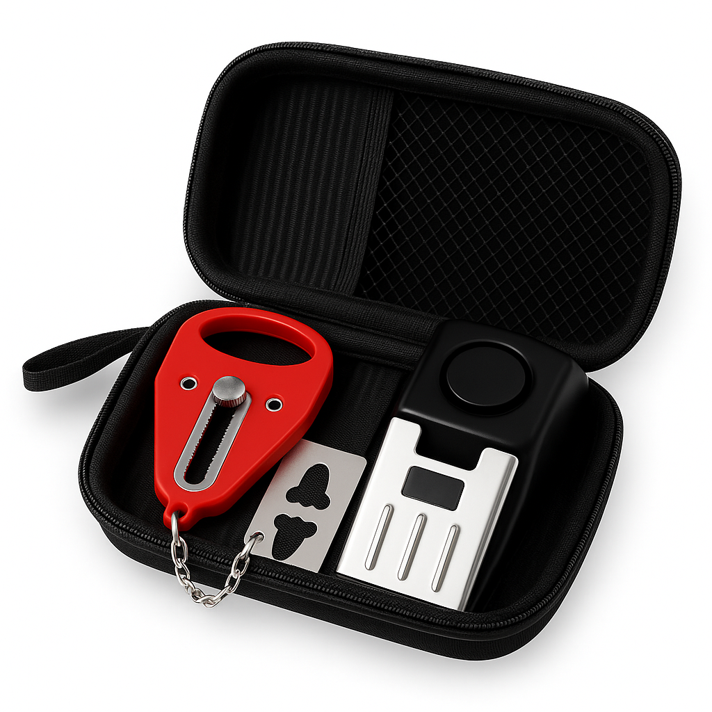 LockOut Kit – Portable Door Lock & Alarm for Airbnb, Hotels & Rentals
