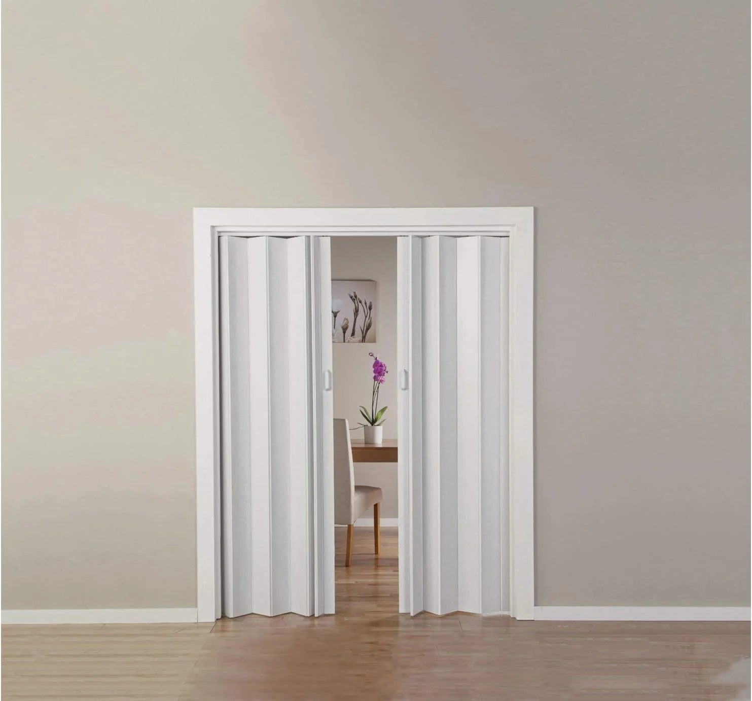 Magnus Double Folding Door White 72 x 80 in